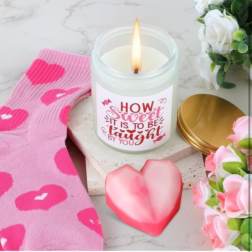Teacher Appreciation Valentines Day gift box, gift basket for women tumbler soap - Picture 4 of 7